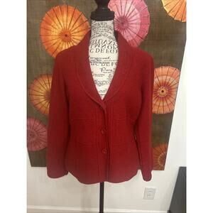 Sarah Vintage 100% Wool Rolled Shawl Collar Western Jacket Rustic Chic Sz S